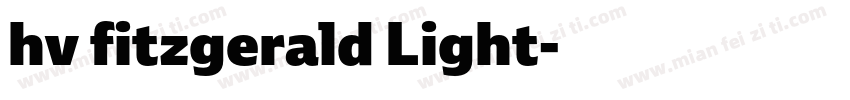 hv fitzgerald Light字体转换